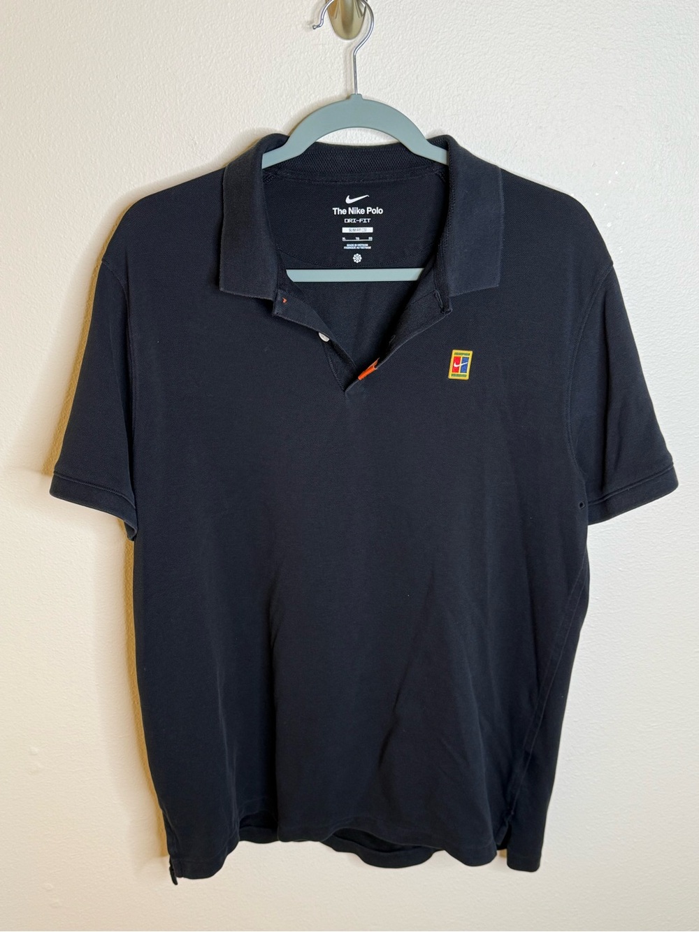 NikeCourt The Nike Polo Dri-FIT Heritage Slim Fit Men’s XL Black DA4379-010